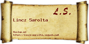 Lincz Sarolta névjegykártya