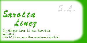 sarolta lincz business card